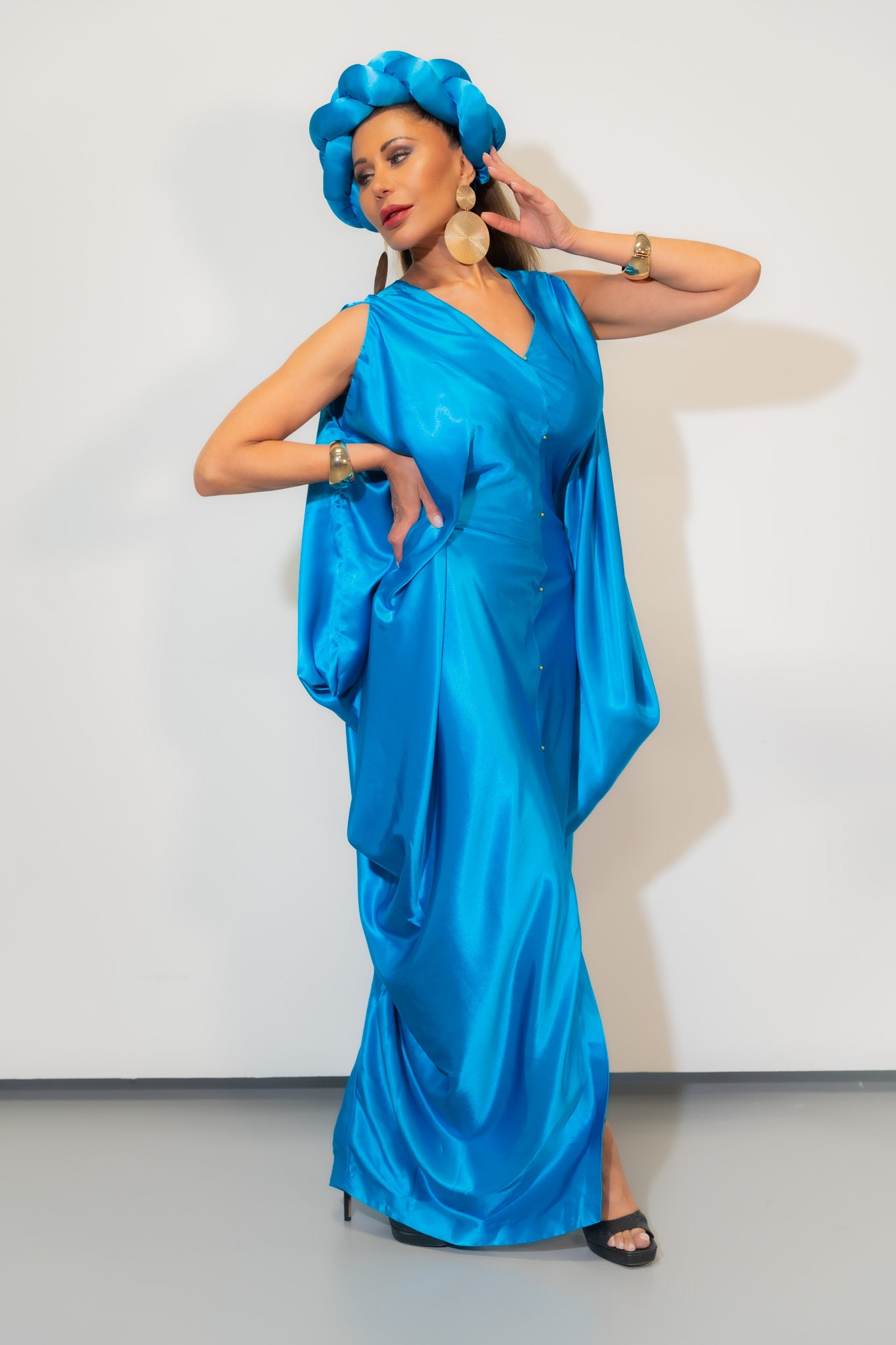 Azure Elegance  Sleeveless Gown