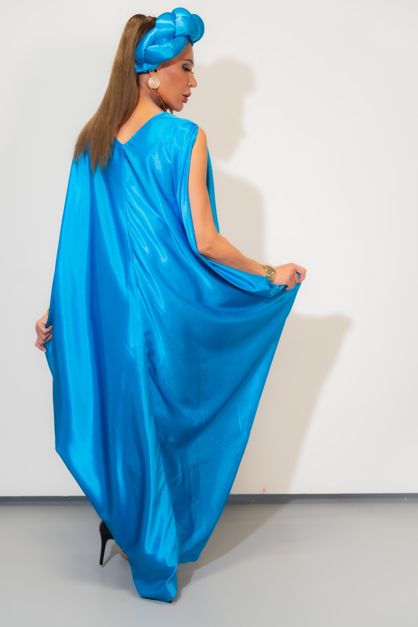 Azure Elegance  Sleeveless Gown