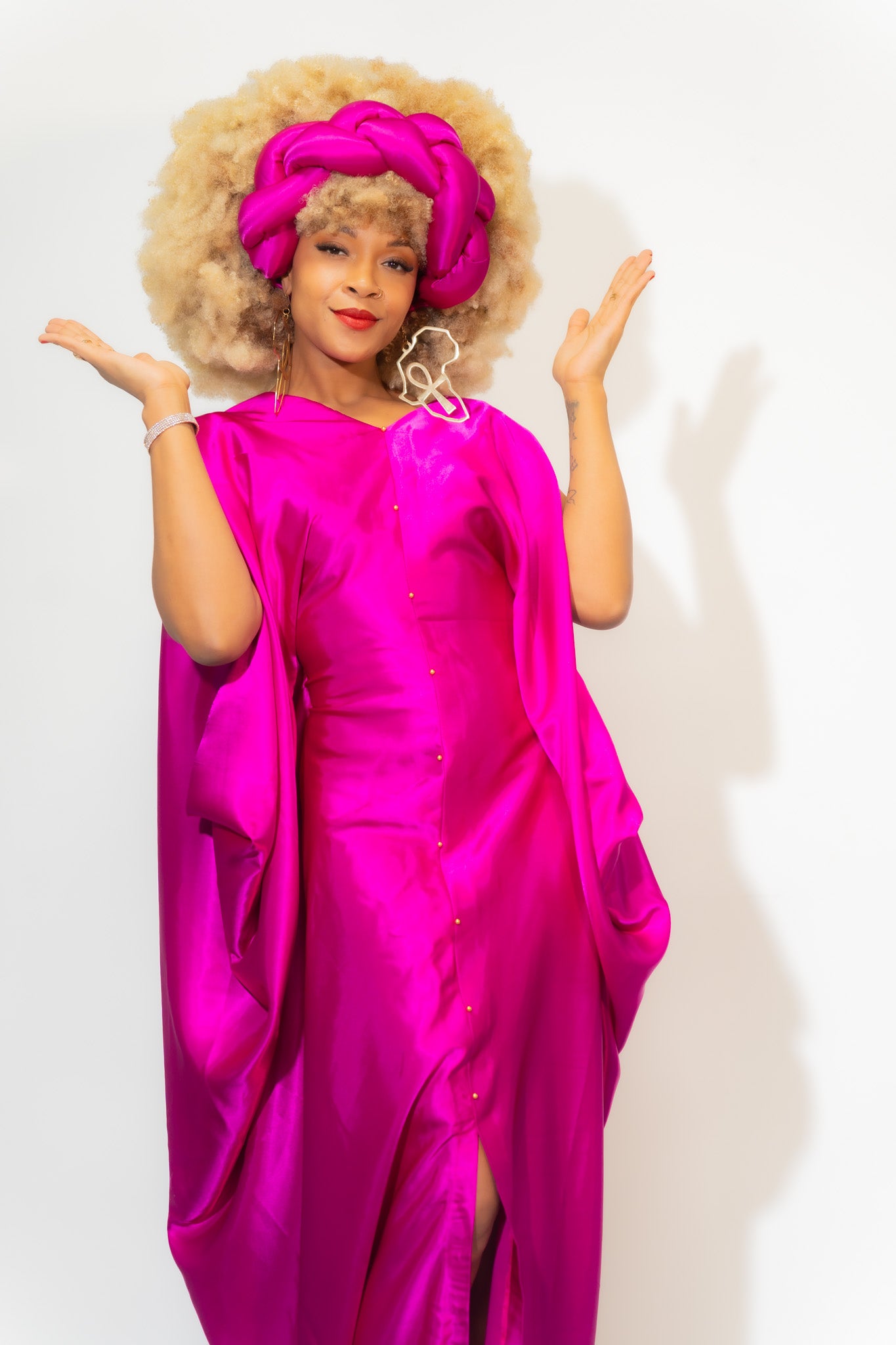 Magenta Radiance Sleeveless Gown