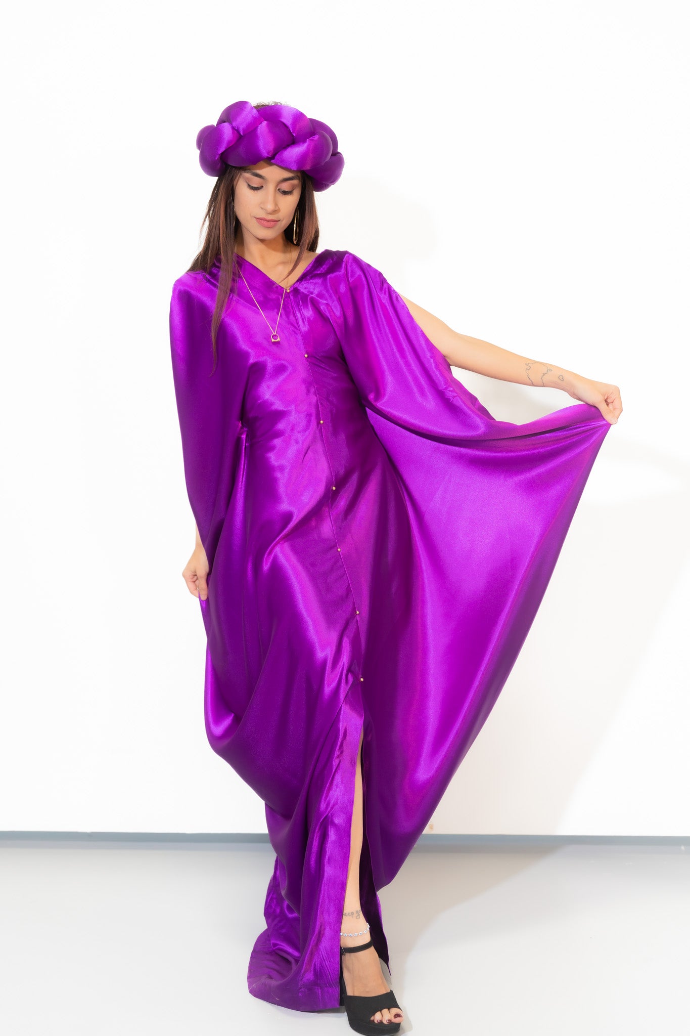 Violet Majesty Sleeveless Gown