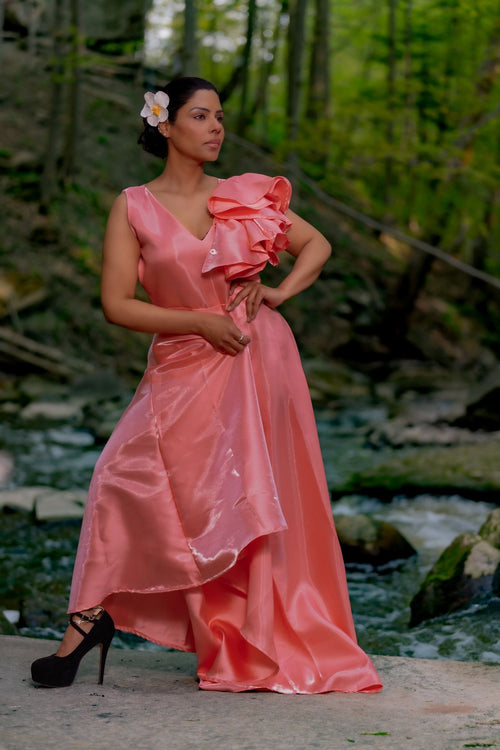 elegant corset dress Jersey Corset Gown w/ Sash- Champagne – Moda Glam Boutique